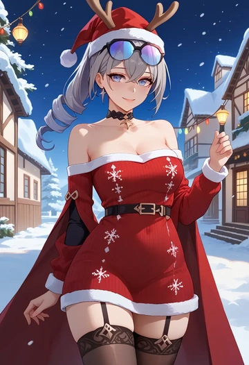 star rail,silver wolf,sweater,stockings,Thigh garters  - AI generated anime art